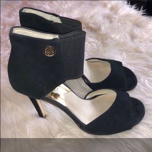 Michael Kors black suede heels